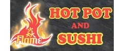 Flame Hot Pot and Sushi logo