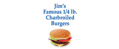 Jim's Famous Quarterpound Burger logo