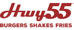 Hwy 55 Burgers, Shakes & Fries logo