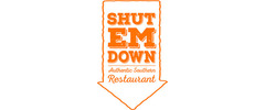 Shut Em Down Authentic Southern Restaurant Logo
