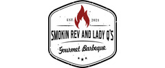 Smokin Rev and Lady Q's Gourmet Barbeque logo