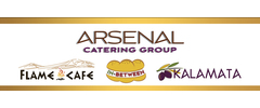 Flame Cafe/ In-Between/ Kalamata/ Wrap It Up/ Arsenal logo