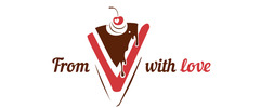 From V With Love Cakes logo