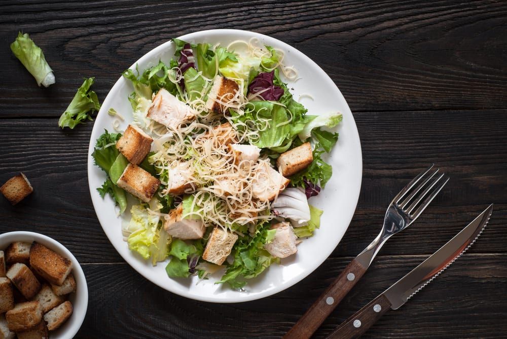 Italian catering ideas like the Caesar salad are not only affordable but tasty. 
