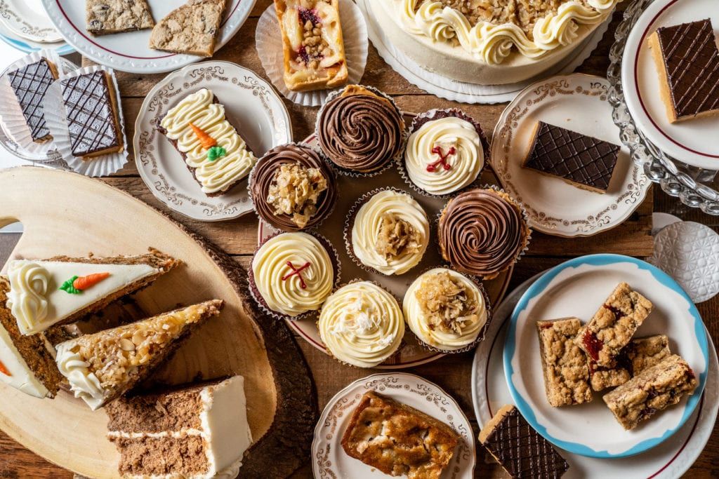 spread of desserts