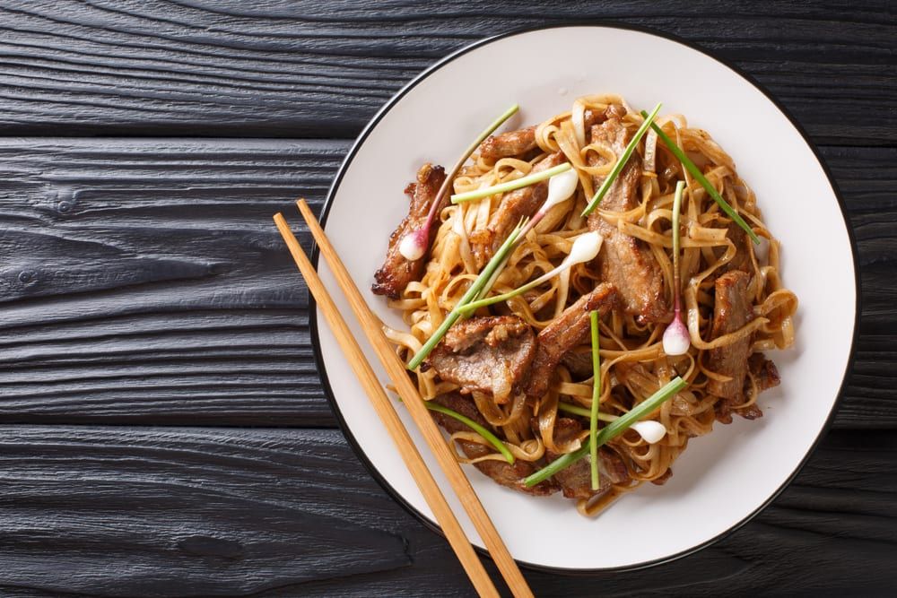 For your next meeting, try some of our favorite catering ideas for a Chinese menu, like beef chow fun.