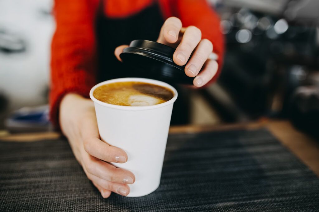 barista opening coffee