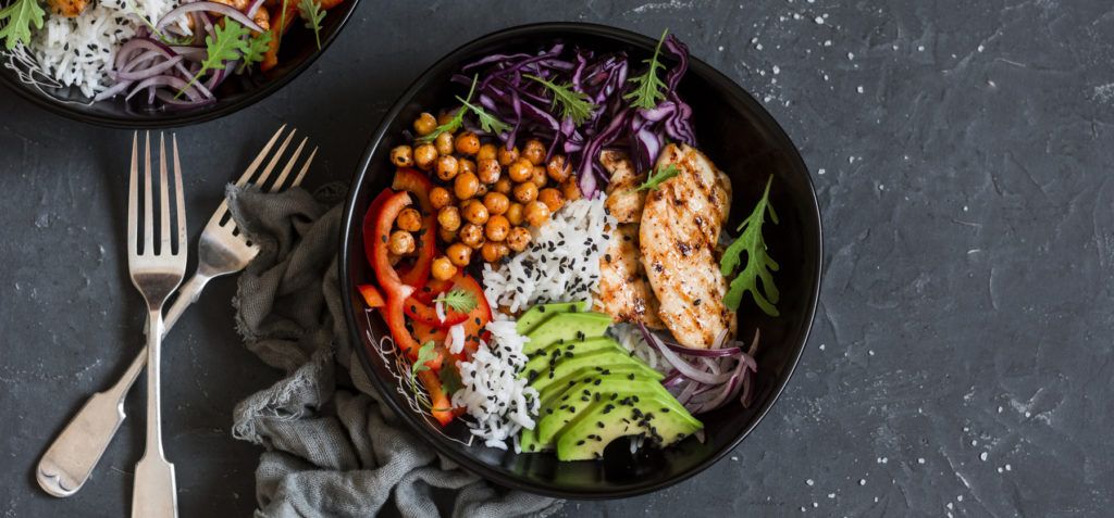 healthy salad bowl lunch