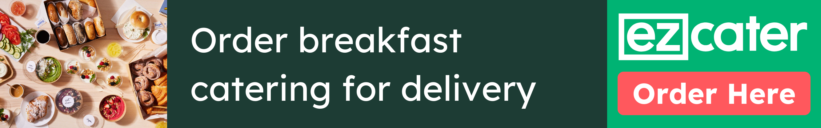 Order breakfast catering for delivery. Order now. 