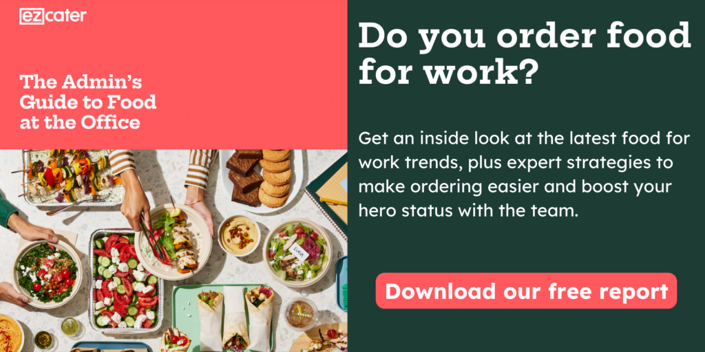 Do you order food for work? Get an inside look at the latest food for work trends, plus expert strategies to make ordering easier and boost your hero status with the team. Download our free report here.