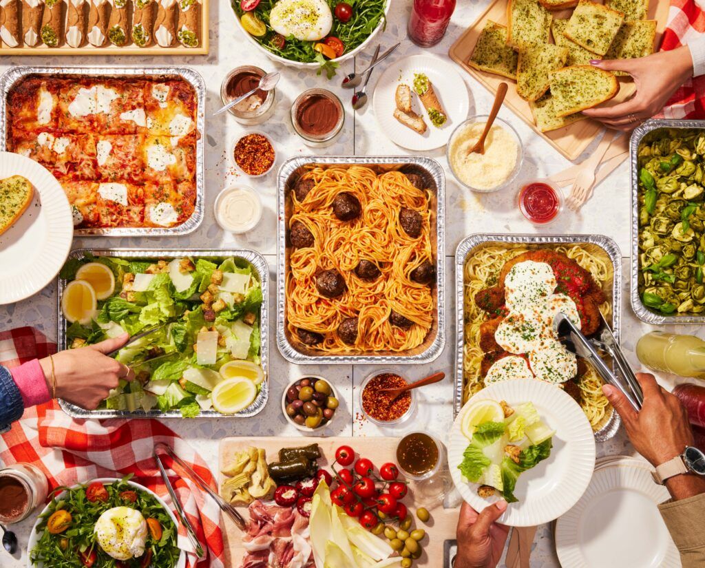 catered italian spread