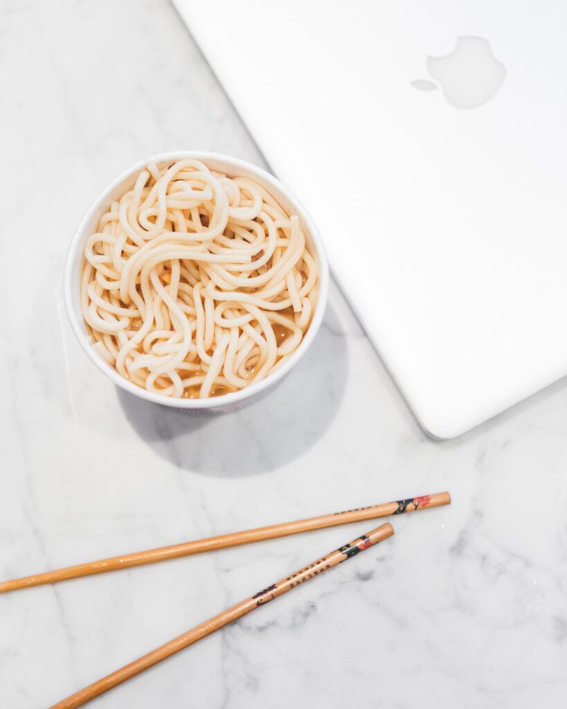 instant ramen at the office