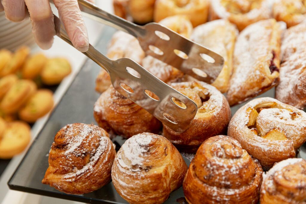 spread of breakfast pastries