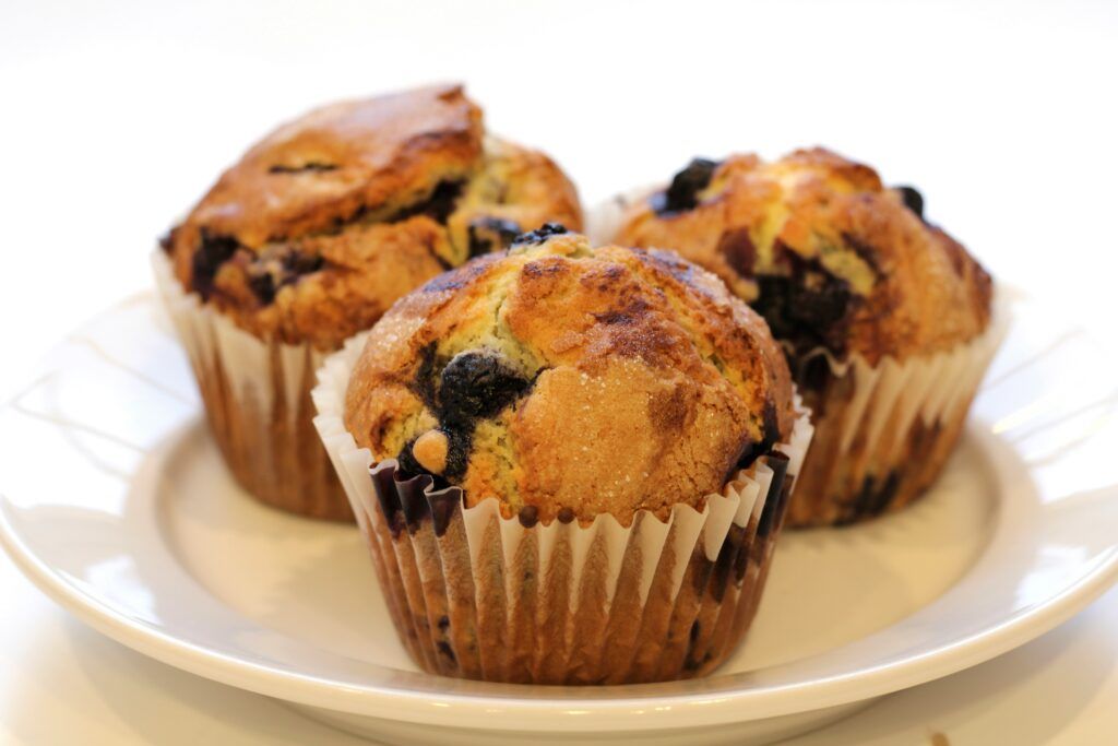 Blueberry muffins.