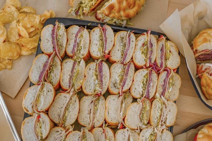 An assorted sandwich platter from Humboldt Haus.