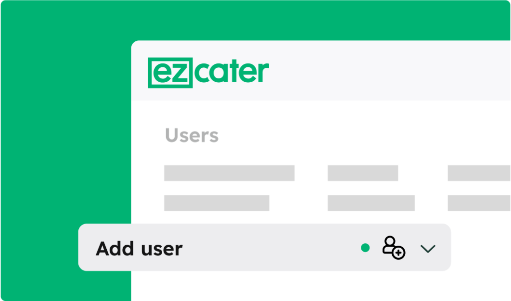 Product image showcasing ezCater's add user button