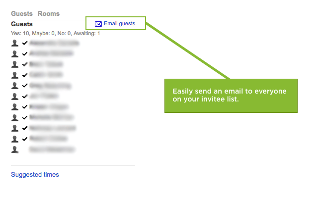 Easily Send an Email to Everyone on Your Invitee List