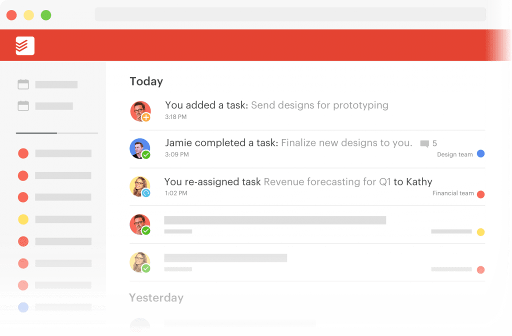Todoist is an online task management tool that helps keep track of your workflow.