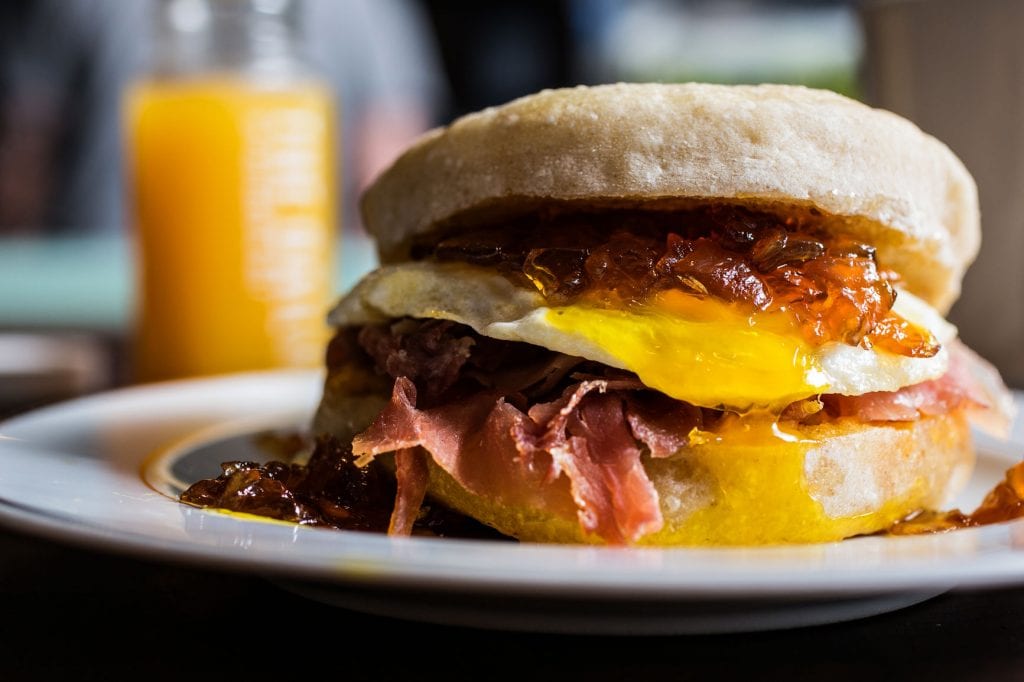 [Food trends for millennials in the workplace: Cheffy breakfast sandwiches]